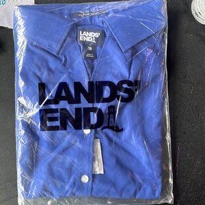 Lands’ end men’s size 18 button up shirt